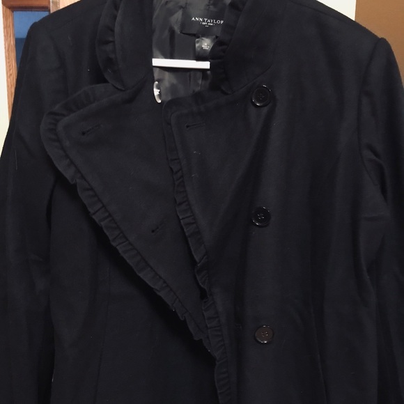 Ann Taylor Ruffled Pea Coat - Picture 4 of 5